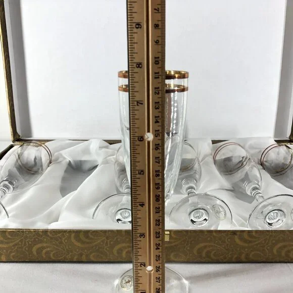 Vintage i Preziosi by C.F. Design Made In Italy Champagne Crystal Glasses - Picture 3 of 8